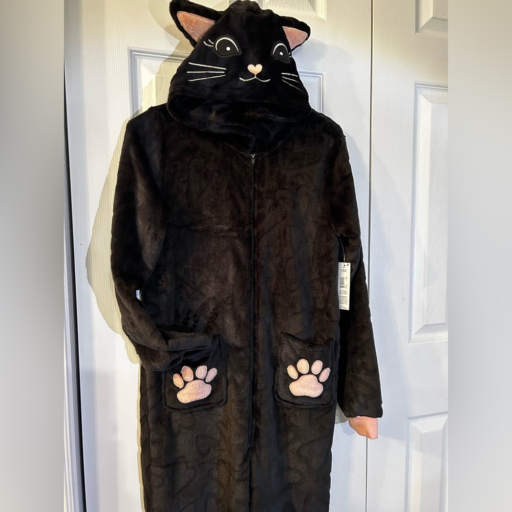 No Boundaries Onsie Cat Pyjamas with Paw Print Pockets